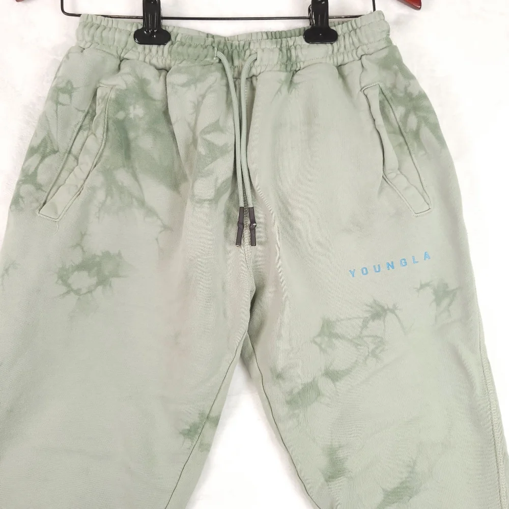 YoungLA Tie Dye Joggers Legacy Men Green M - Picture 3 of 10